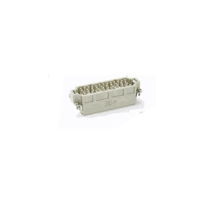 Insert HEE, Quick Connection à ressort, mâle, 46 pin, 16A, Polycarbonate, 24B|48B 